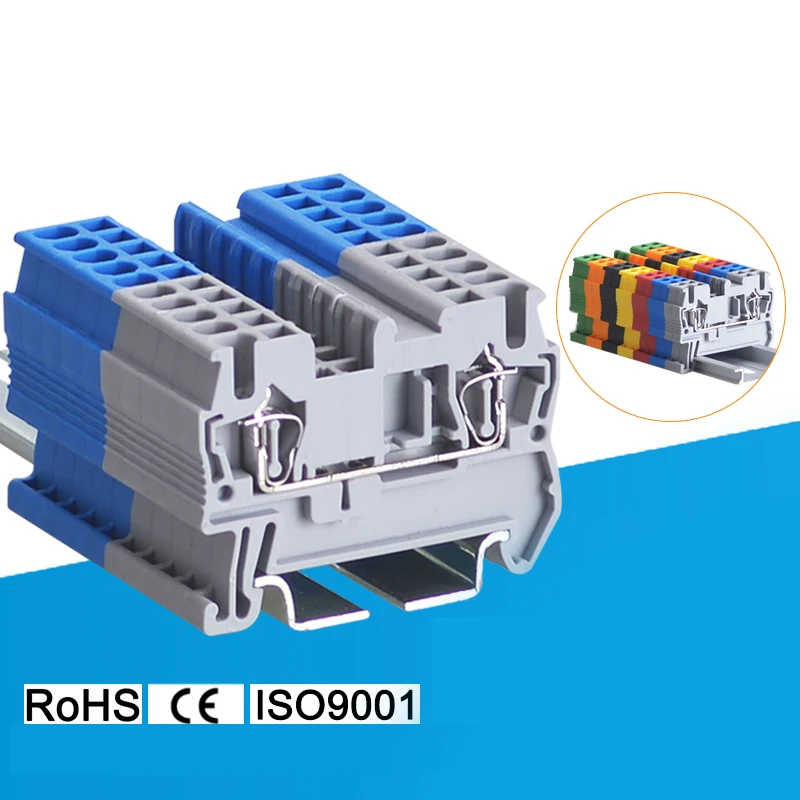 

5PCS ST2.5 Terminal Row Spring Terminal 2.5MM Fast Rail Type In-line Terminal