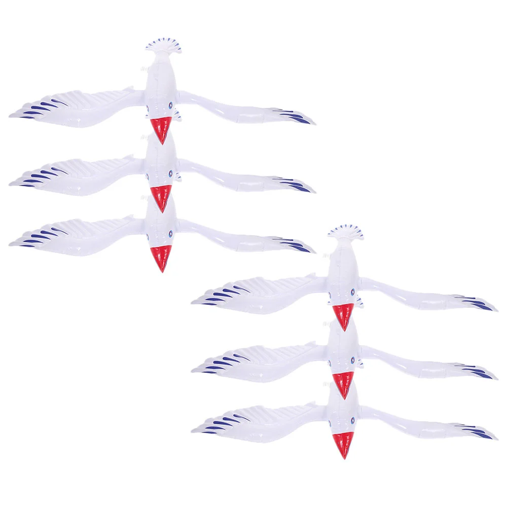 

6pcs Inflatable Seagull Party Decoration Beach Seagull Ornaments Pool Party Seagull