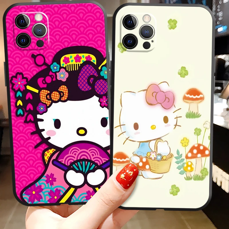 

Hello Kitty Cute 2022 Phone Cases For iPhone 11 12 Pro MAX 6S 7 8 Plus XS MAX 12 13 Mini X XR SE 2020 Funda Coque Soft TPU