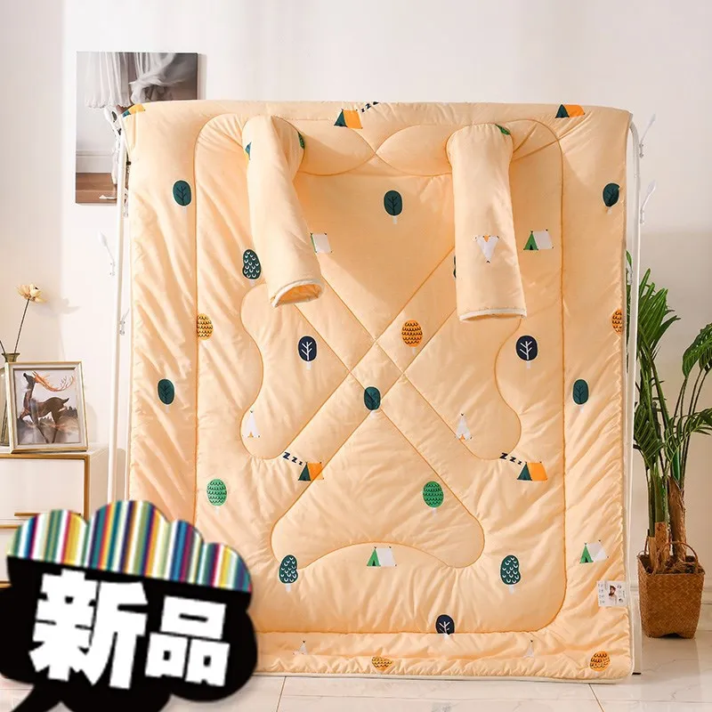 

New Autumn and Winter Thickened Sleeping Bag Anti Kick Quilt Sleeve Detachable Student Dormitory Lazy Quilt Comforter Quilting