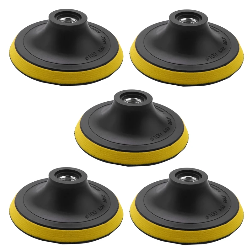 

5X Polishing Pad Backing Pad Sanding Pad Pads M14 for Polishing Machine New K1 Thread Diameter: 100MM