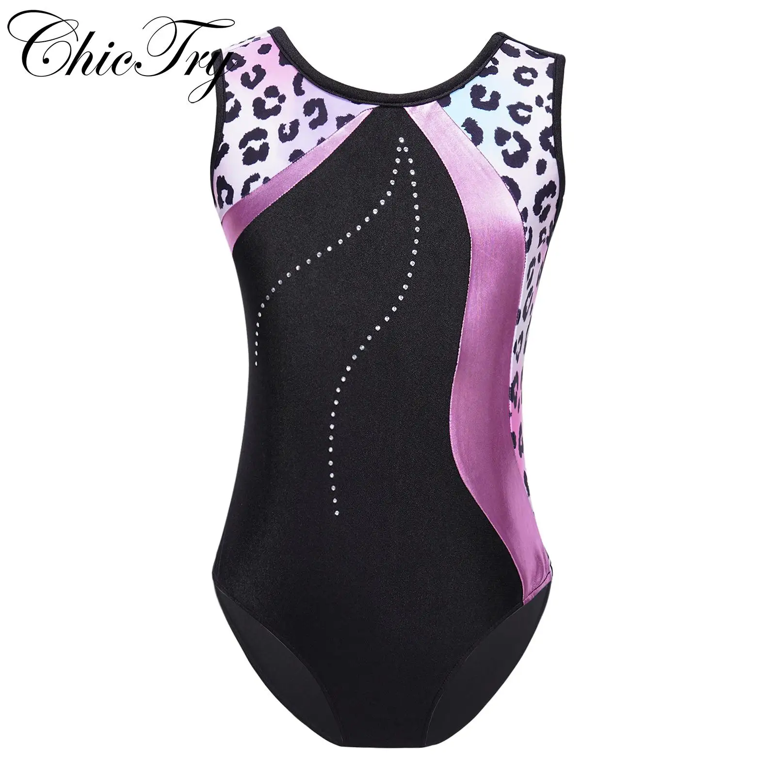 

Kids Girls Ballet Dance Leotard Sleeveless Bodysuit for Gymnastics Workout Training Figure Skating Ballerina Stage Performance