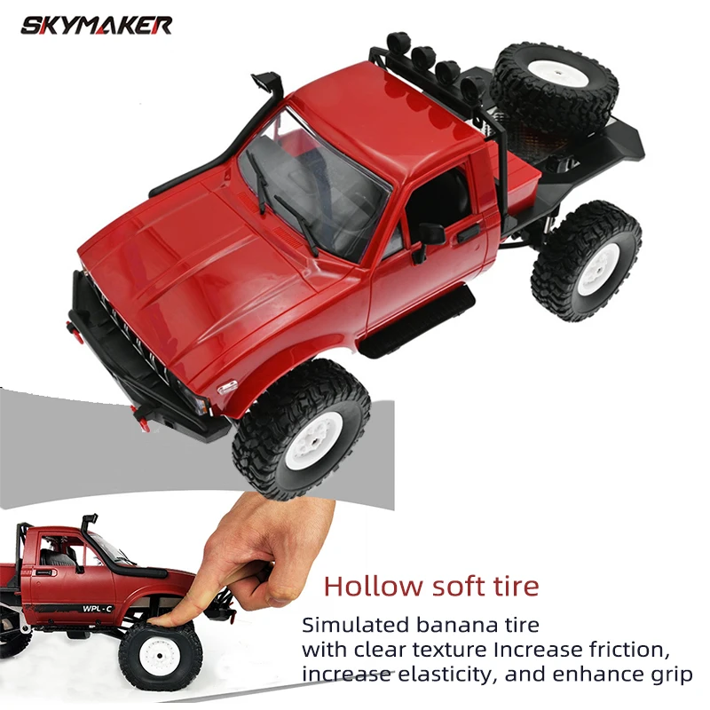 WPL C14 1:16 2 4G 2CH 4WD мини внедорожный Радиоуправляемый грузовик с металлическим