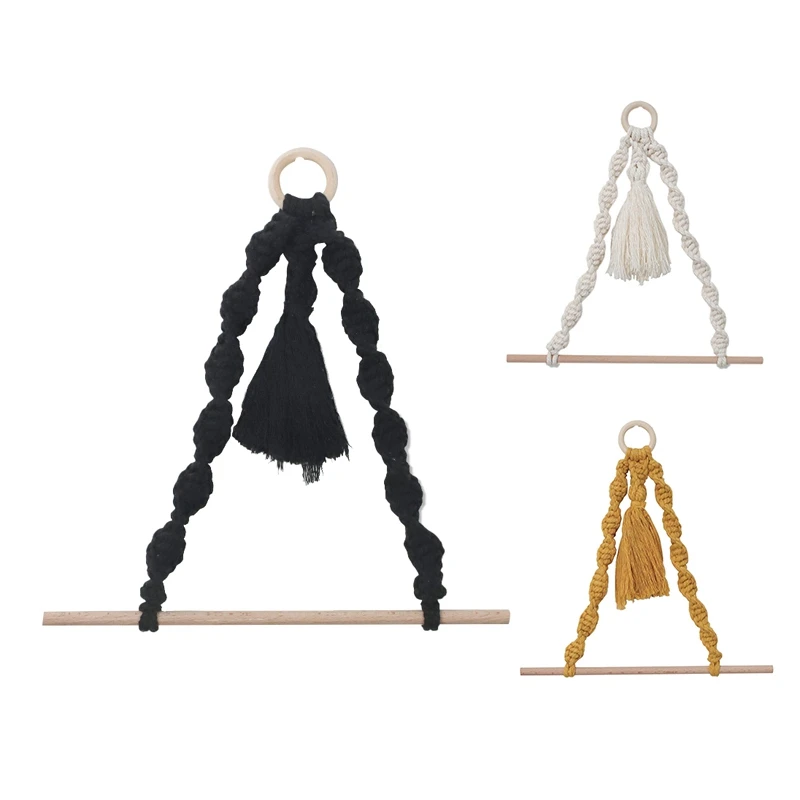 

JFBL Hot Boho Decor Paper Holder Roll Paper Macrame Storage Rack Tapestry Toilet Wall Hanging Hand-Woven Rope Wall Decor