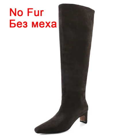 JOZHAMTA, размеры 34–43, 2026, женские длинные ботинки из натуральной кожи, модная зимняя обувь на высоком каблуке, офисные женские повседневные модельные туфли