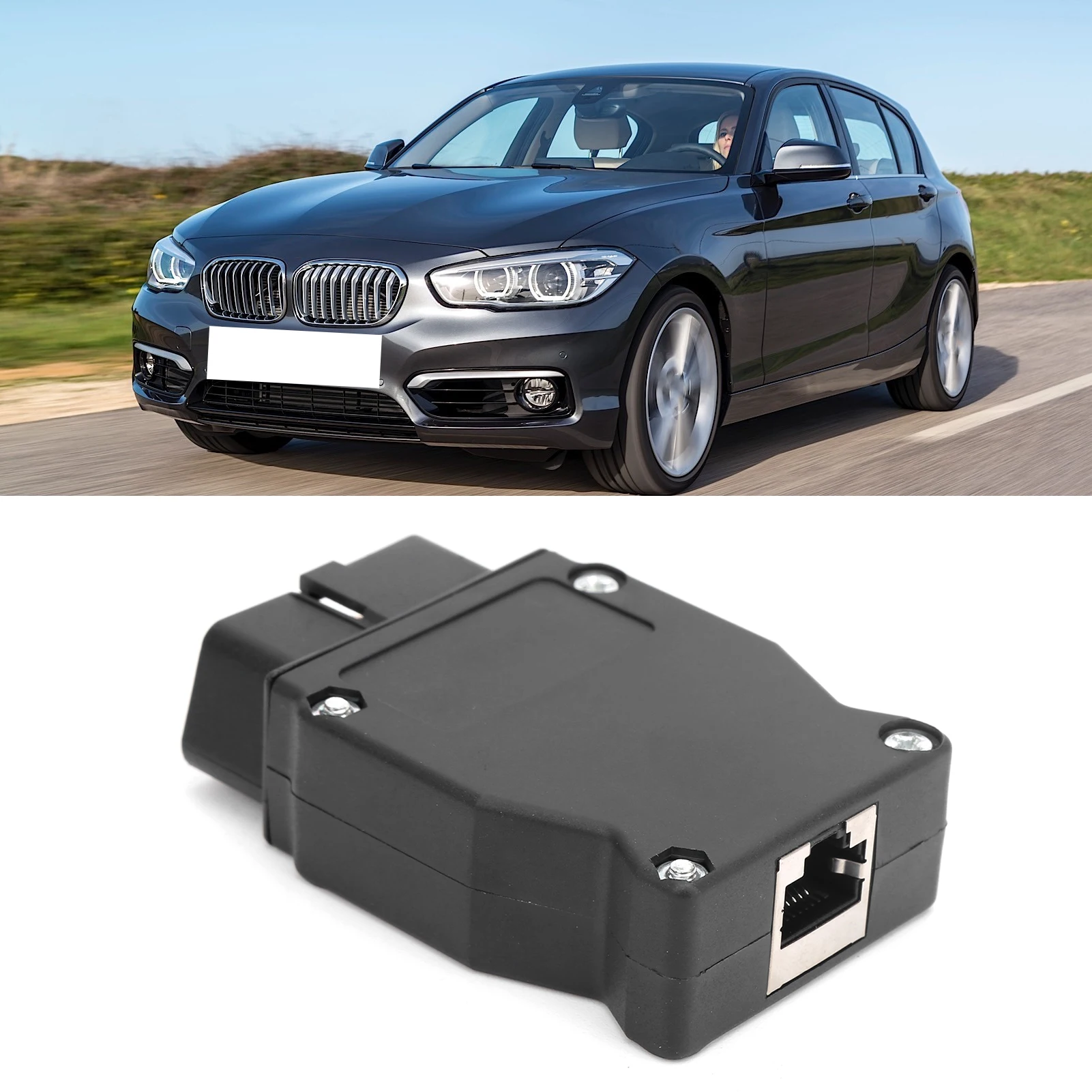 OBD Plug Адаптер Ethernet к 2 Интерфейсный соединительный кабель Диагностический
