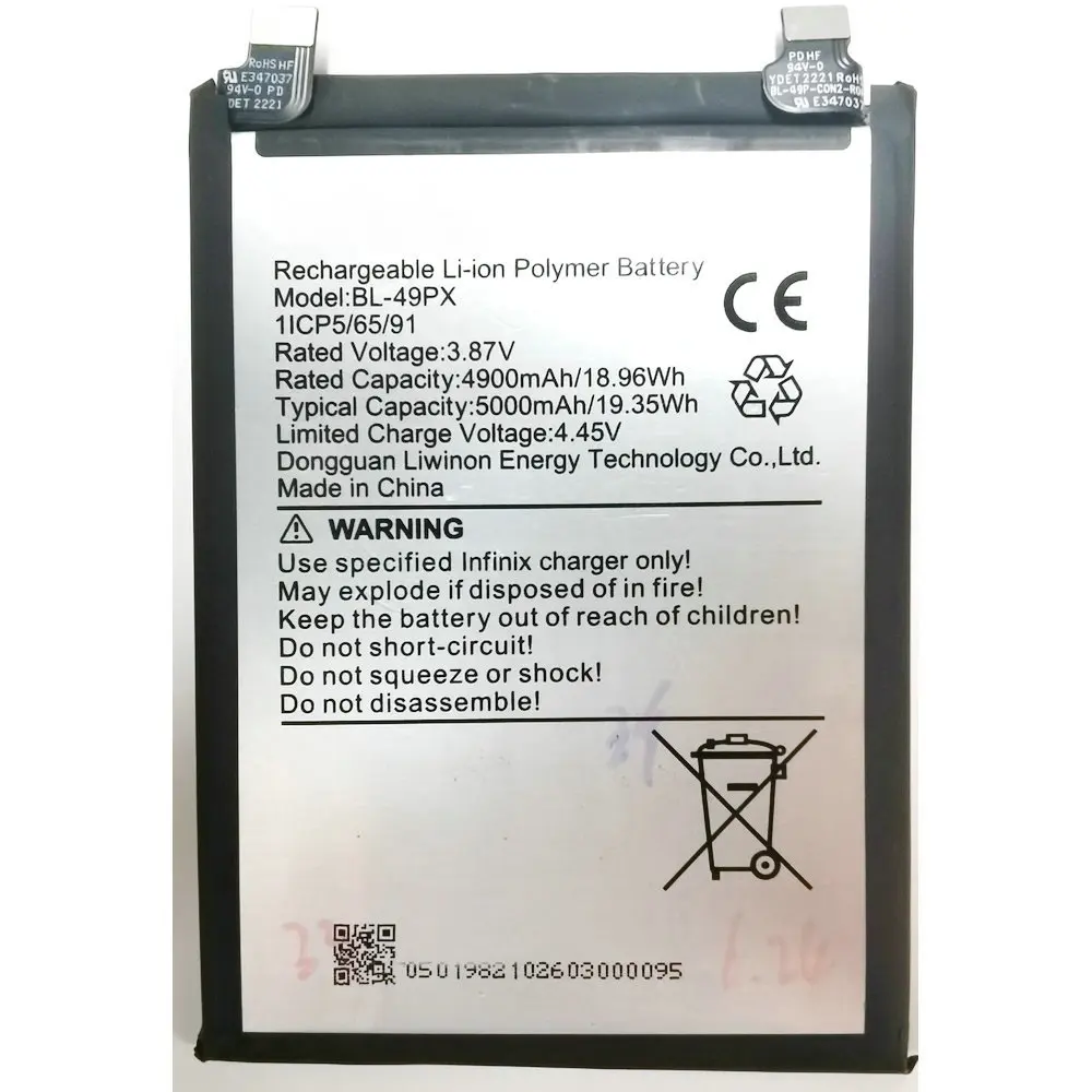 Новый сменный аккумулятор BL-49PX для мобильного телефона Infinix Note 30