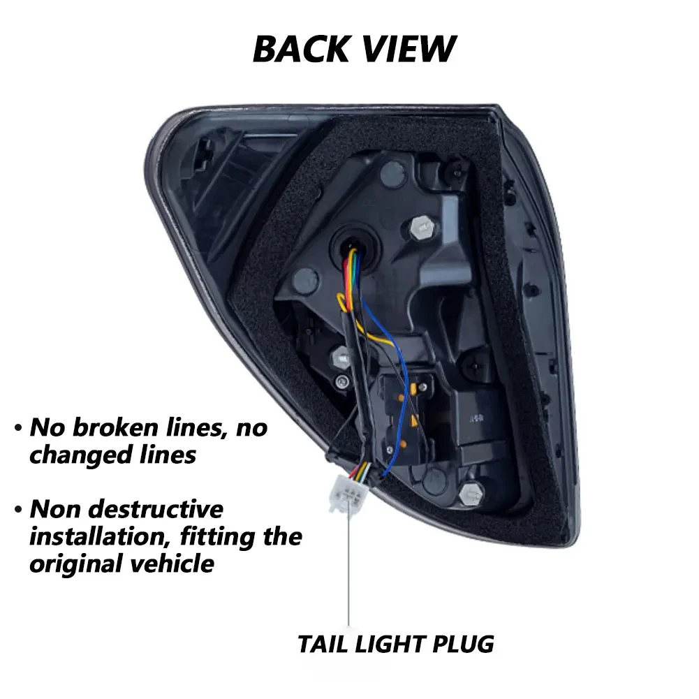 Фото Для 2009-2012 Toyota Rongfang RAV4 задний фонарь в сборе модификация светодиодный DRL поворотный сигнал тормоз задний фонарь для автомобиля №4