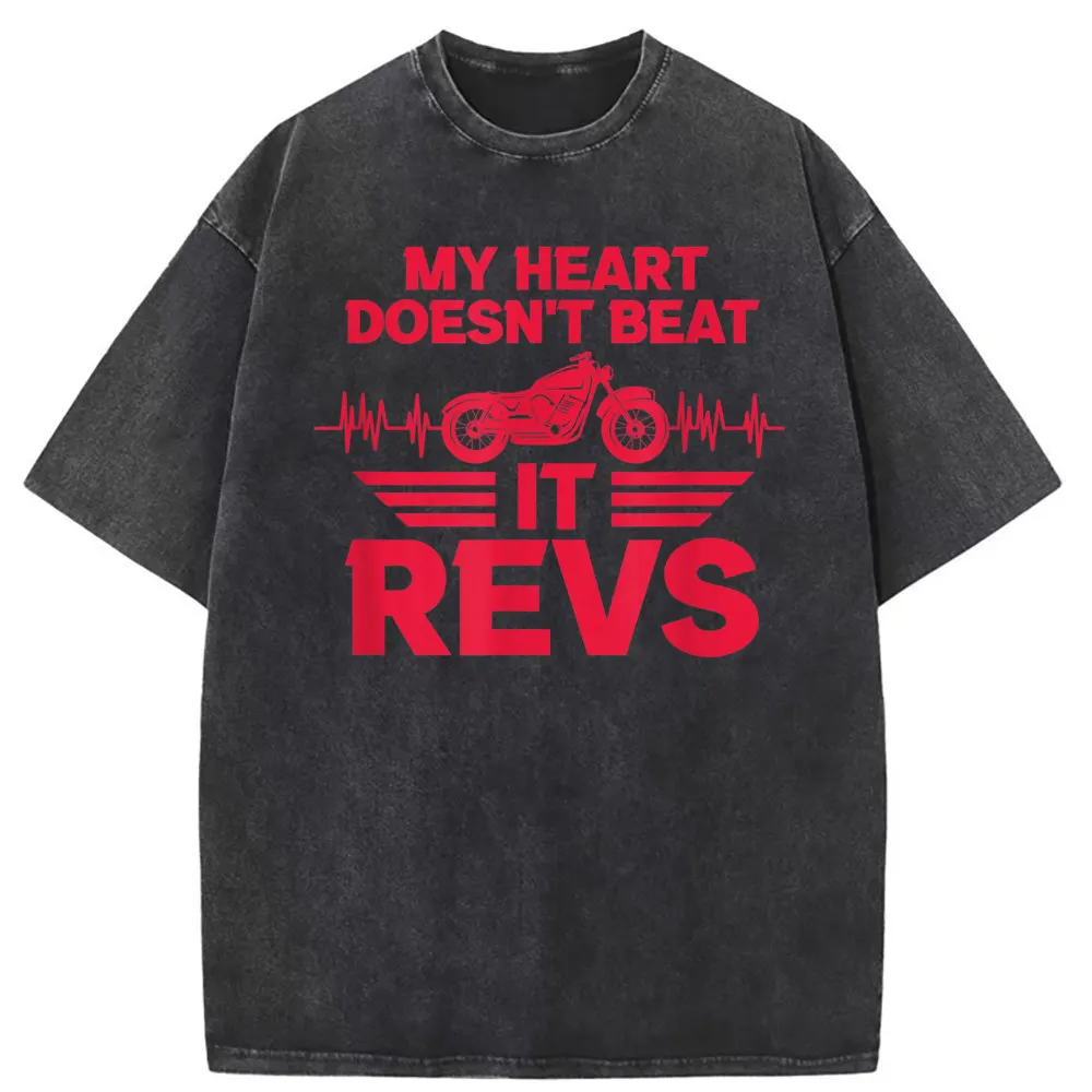 

My Heart Doesn't Beat It Men Motorcycle T-shirts Funny Valentine Day High Quality Vintage Long Sleeve Student Sweatshirts Retro