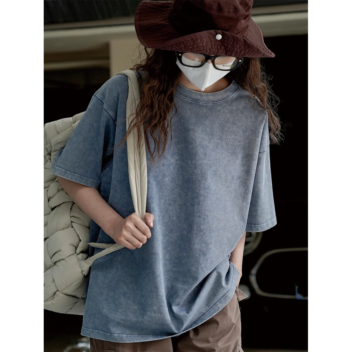 

Женская летняя футболка с коротким рукавом, свободного покроя