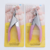 professional manicure scissors false tip edge trimmer special type u shaped stainless steel color manicure too