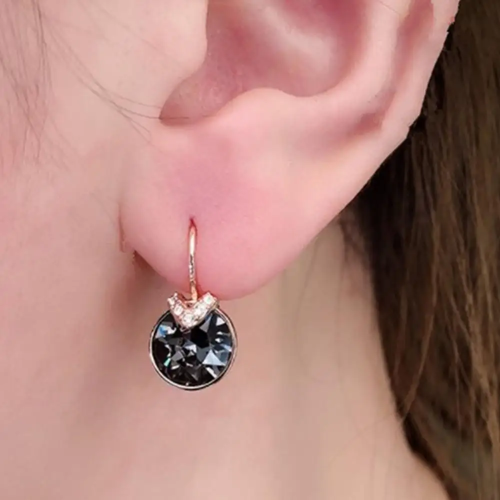 2023 New Trend Fashion Jewelry Original Charm Luxury Colored Austrian Crystal High Quality Earrings Romantic Gifts for Women