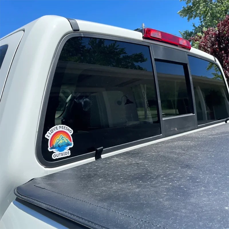 Цветные наклейки с текстом и изображением гор для автомобиля окна бампера двери