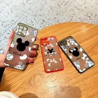 mickey minnie art disney for oppo reno7 6 z 5 find x2 pro plus a94 a74 a72 a53 a54 a93 a9 2020 frosted translucent phone case