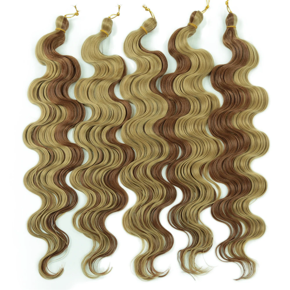 Синтетические волнистые волосы для наращивания мягкие косички с глубокими