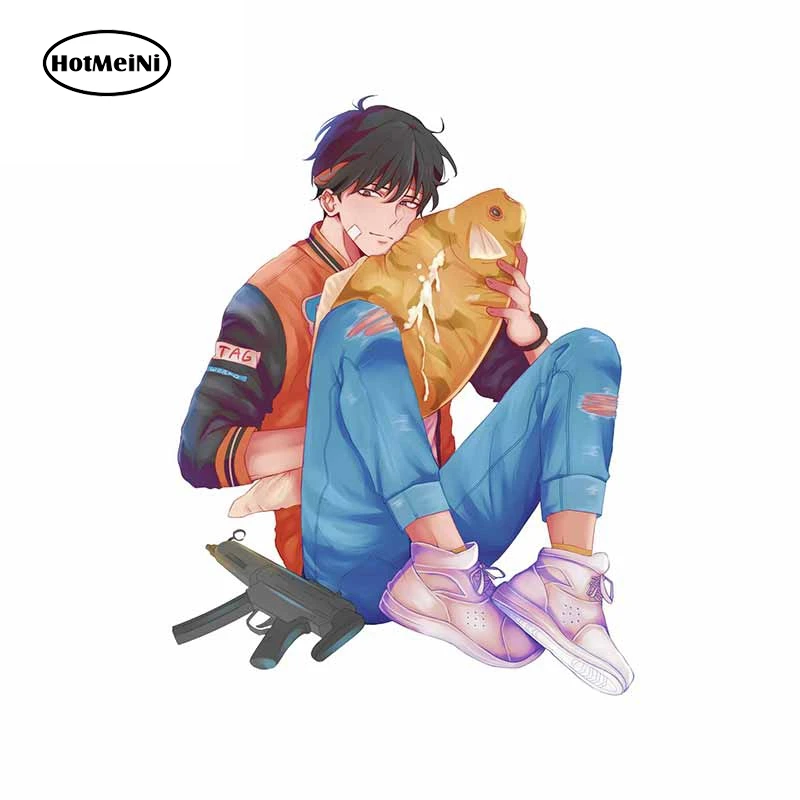 

13cm x 10.1cm For BANANA FISH Personality Car Sticker Trunk Decal Creative Sticker Waterproof Suitable for VAN RV