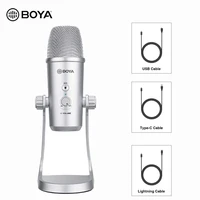 boya by pm700sp usb condenser microphone for mac android pc mics for recording broadcasting