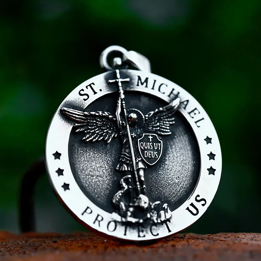 Винтажный амулет маленького размера с подвеской из нержавеющей стали в стиле