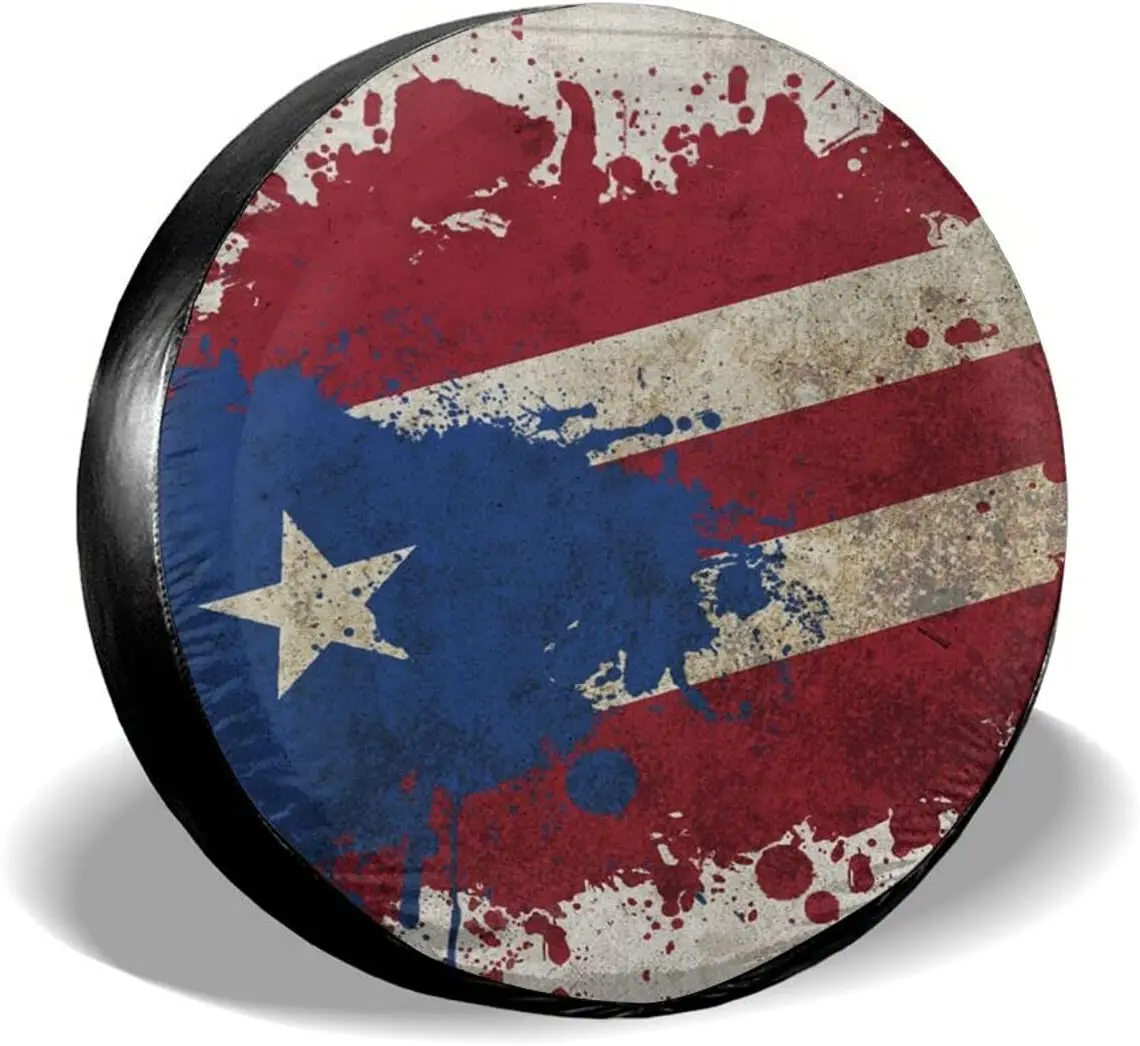 

Чехол для запасной шины с рисунком флага, защита для колес, защита от атмосферных воздействий, прицеп, внедорожник, грузовик, кемпинг, трейле...