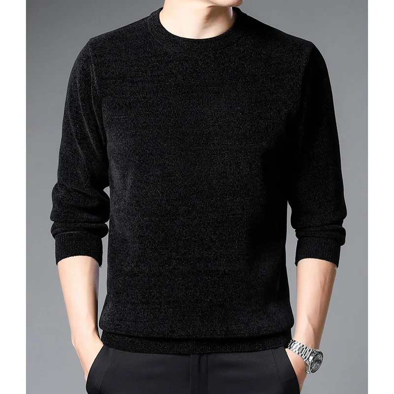 Winter Sweater For Men Plus Velvet 2022 New Arrivals Thick Keep Warm Male Knitted Pullover Hot Sale Black White Wine Red M08