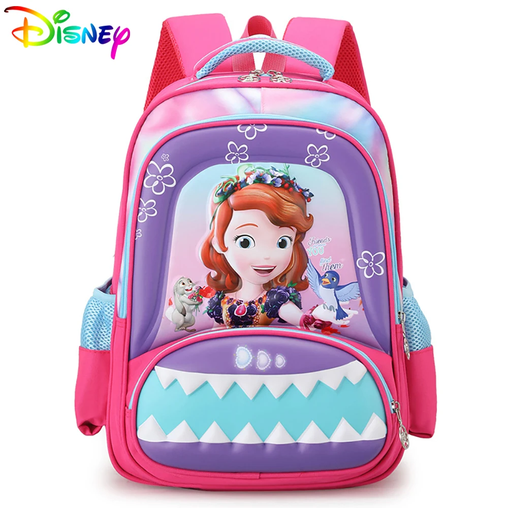 

Disney Kids Schoolbag For Student Frozen Elsa Sofia Princess Lovely Waterproof Backpack Children Cute Pattern Breathable Bookbag