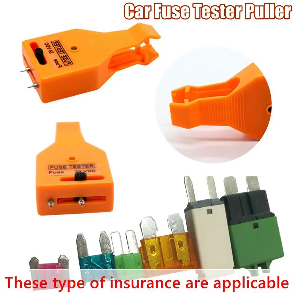 

Kit for Car Fuse Automobiles Car Fuse Type Tester with Green LED Indicator Light Car Fuse Tester Puller Auto Checker