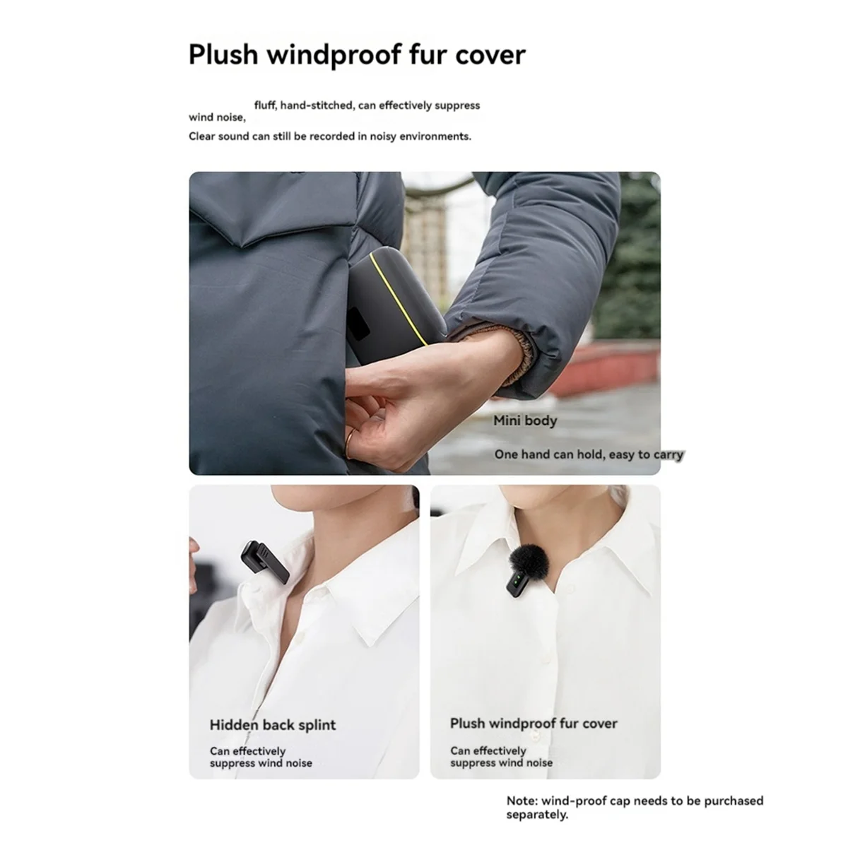 Беспроводной петличный микрофон M8 Pro с зарядным футляром и ЖК-дисплеем