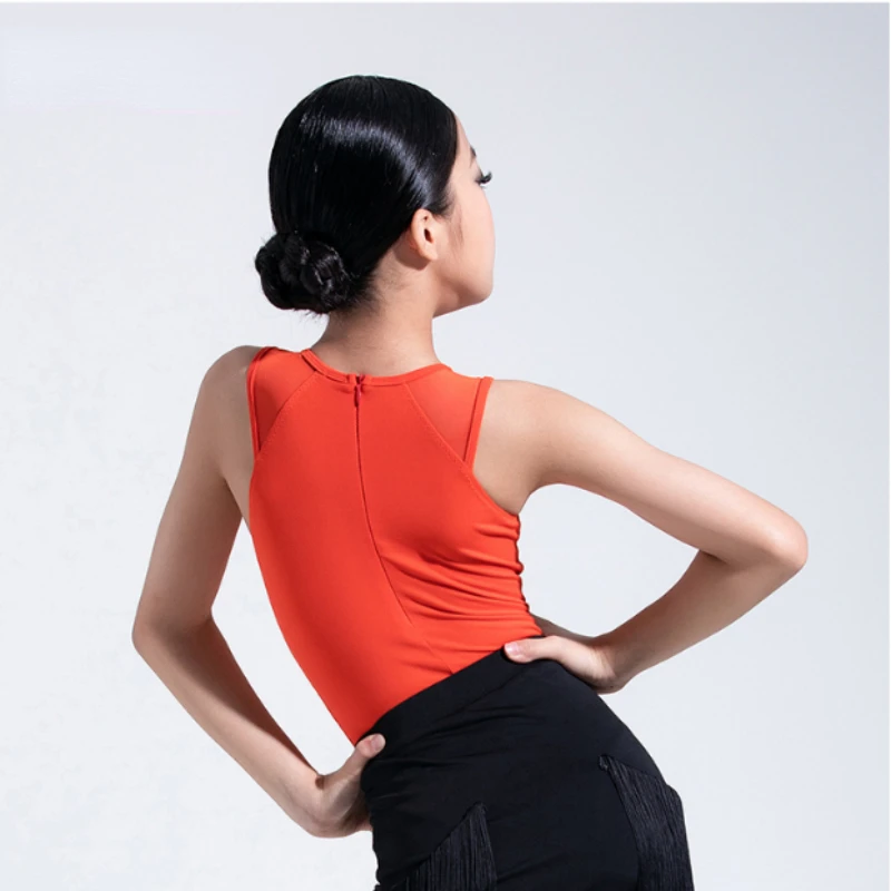 Детский топ для латиноамериканских танцев летнее Боди без рукавов Cha