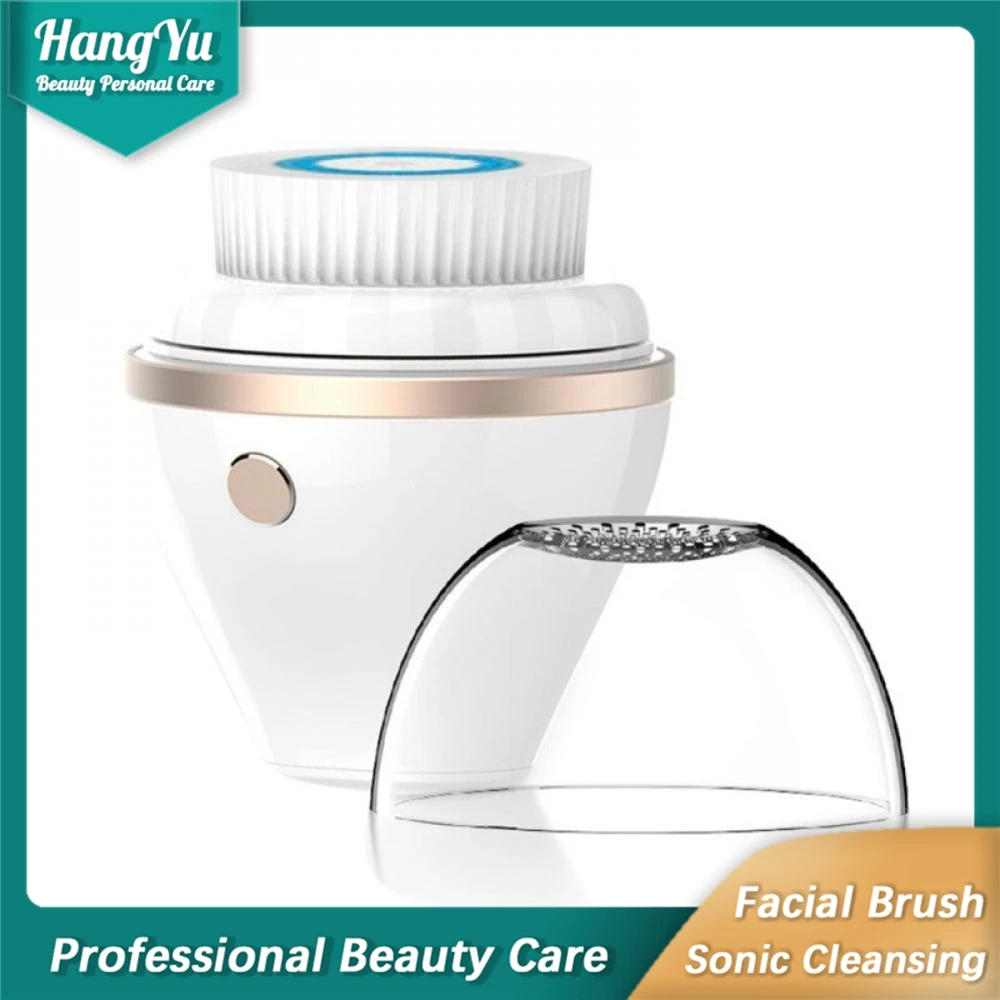 New Product 2022  Portable Powered Rechargeable Home Use Silicone Electric Face Spin Brush Facial Cleansing