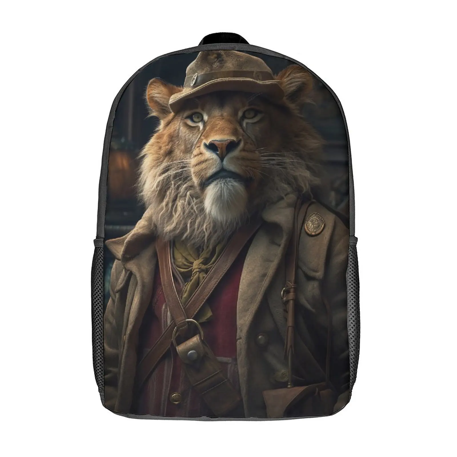 

Lion Backpack Hunting Animal Camping Backpacks Women Kawaii School Bags Custom Large Rucksack
