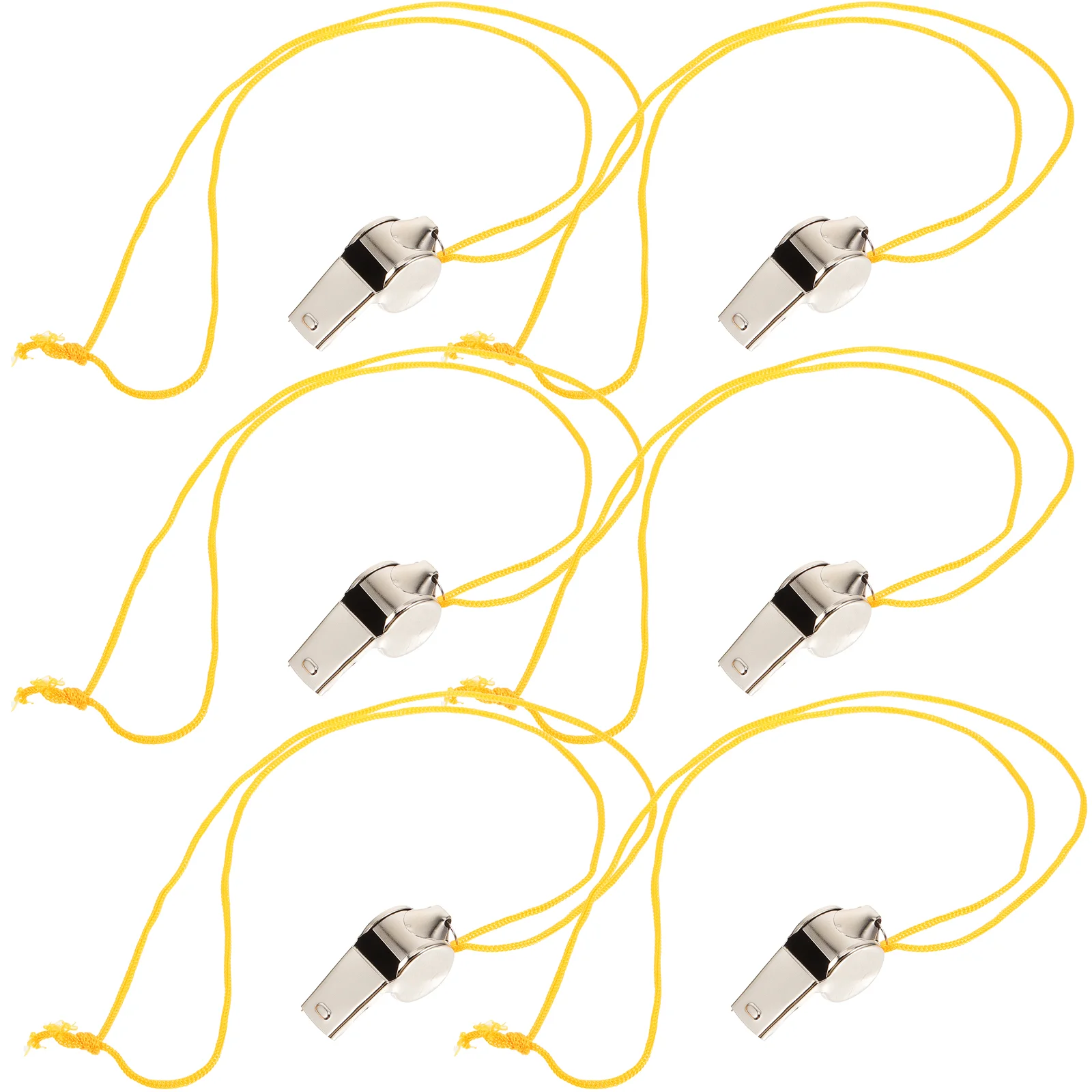 

6 шт. металлические свистки для рефери, многофункциональные экстренные свистки для кемпинга и походов