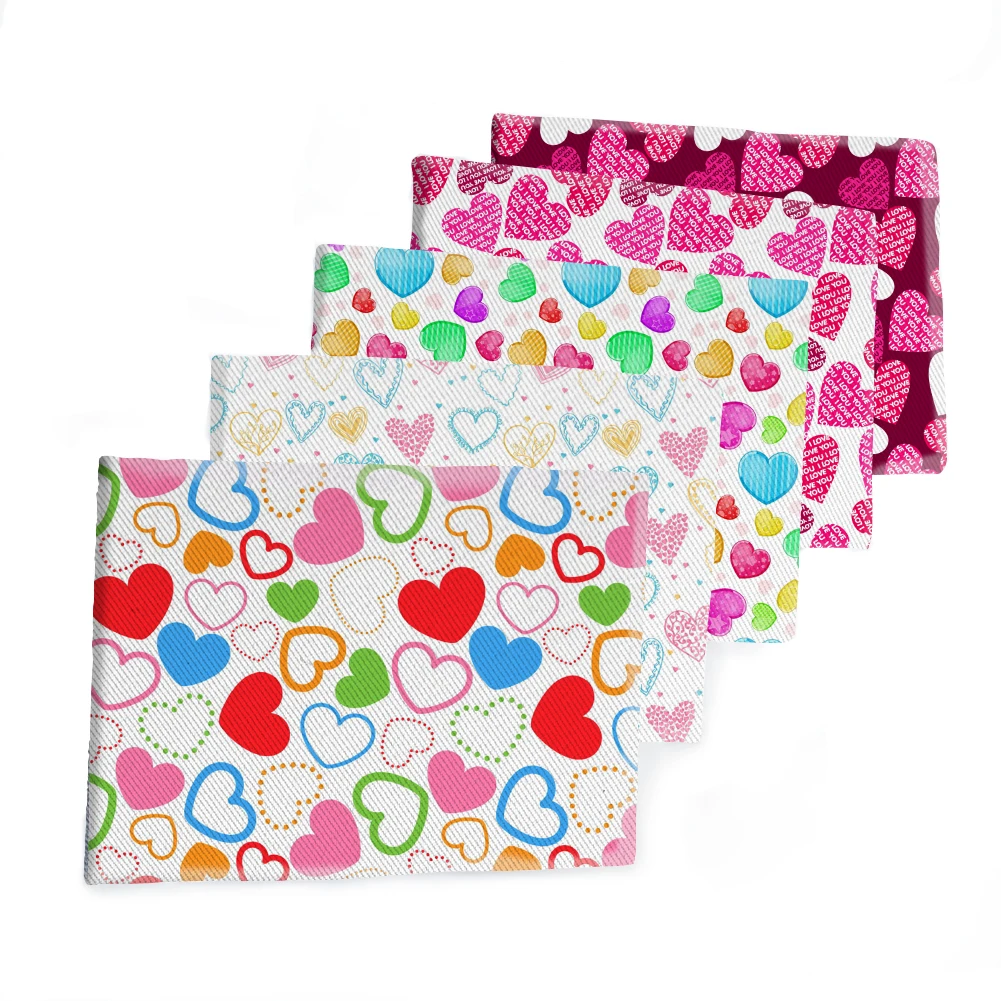 

Fabric Valentine's Day Sweet Love Printed 50*145CM Twill Fabric