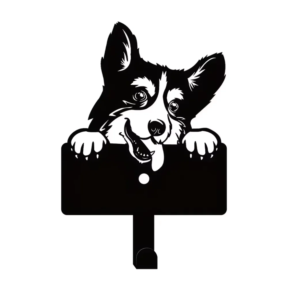 Металлический Настенный Крючок Corgi Для Собак Железное Художественное Украшение