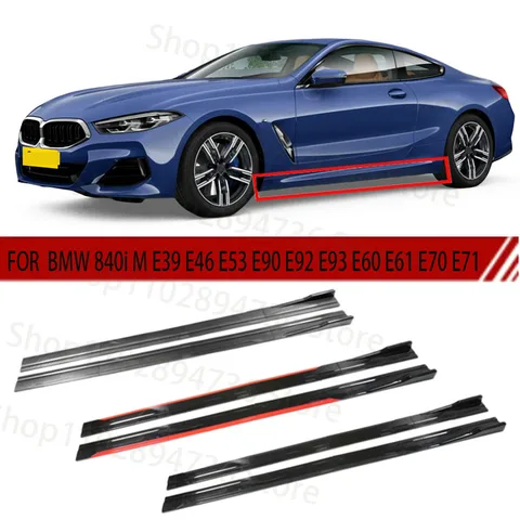 ДЛЯ BMW 840i M E39 E46 E53 E90 E92 E93 E60 E61 2M Автомобильная боковая юбка, удлинительная пластина, разделитель губ, бампер 2,18 м, гоночный боковой спойлер