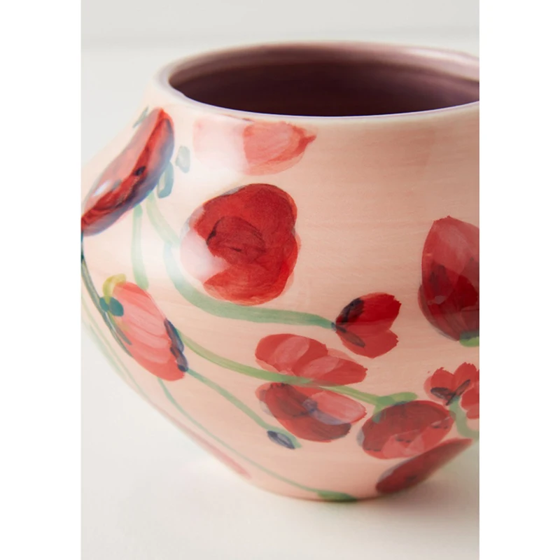 Керамический цветочный горшок с винтажным рисунком в Корейском стиле для