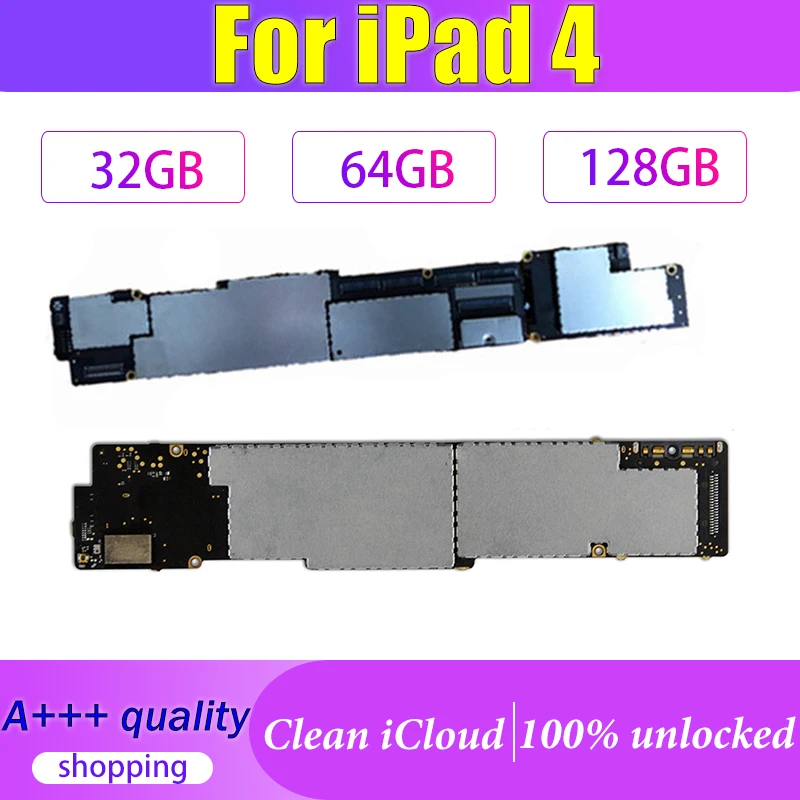 Материнская плата A1458 или A1459 A1460 для iPad 4 основная 16 ГБ 32 64 с чипами IOS оригинальная