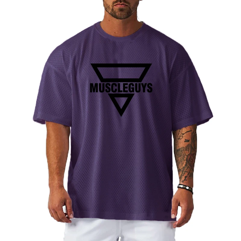 

High qualilty Quick Dry Men Running T-shirt Fitness Sports Top Gym Training Shirt Breathable Jogging Casual Sportswear