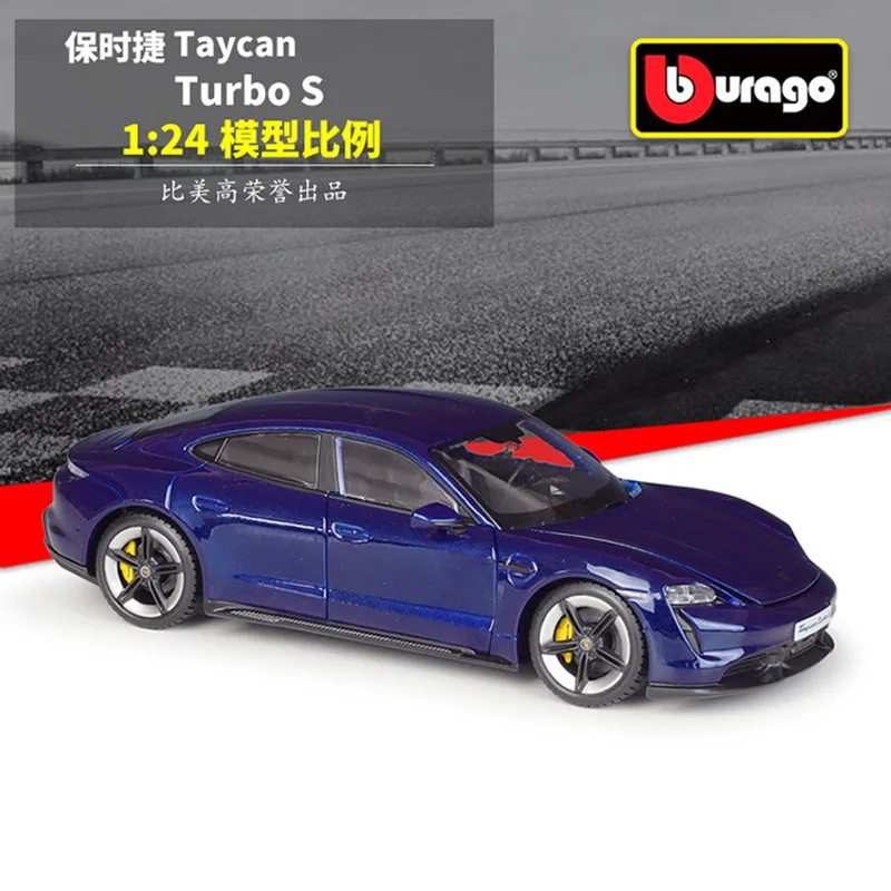 

Bburago 1:24 Latest Taycan Turbo S Die casting Alloy Car Model Art Deco Toy Tools Gift Factory Authorization Collection