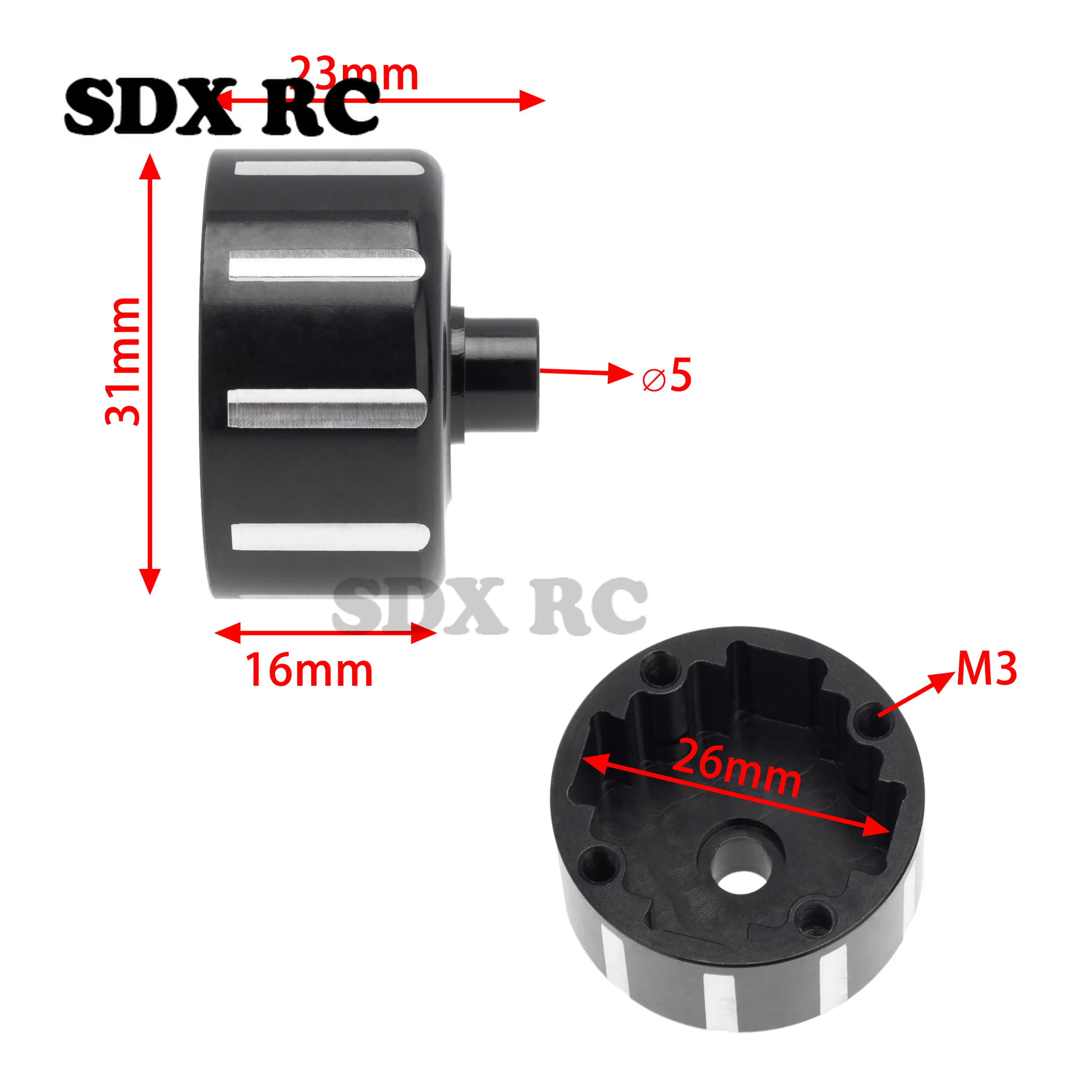 

Racing Aluminum Differential Case Front Center Rear Universial for Arrma Karton Senton 1/7 Limitless RC Car Accessories