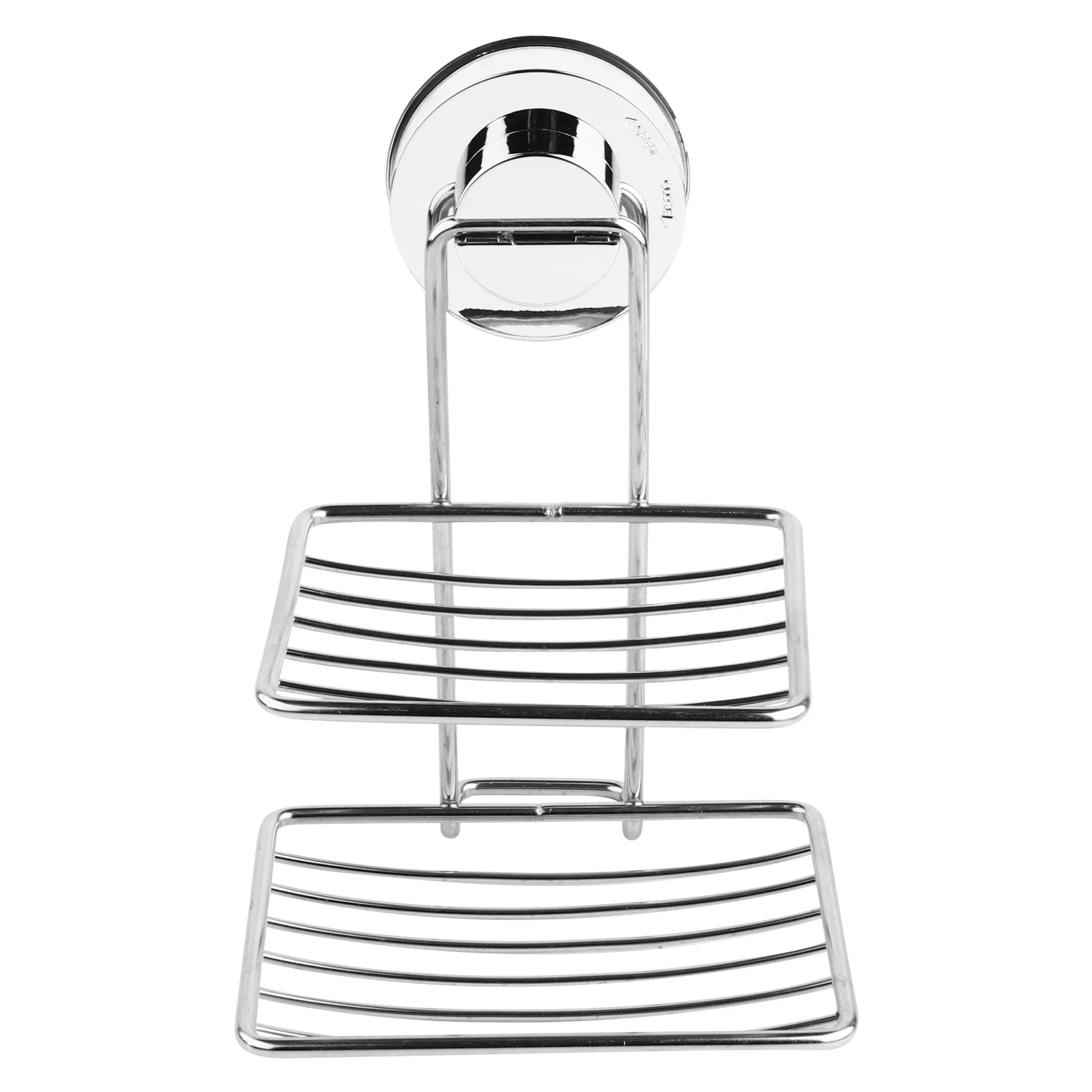 

Powerful Vacuum Suction Cup Soap Dish Stainless Steel Double Layer Soap Holder