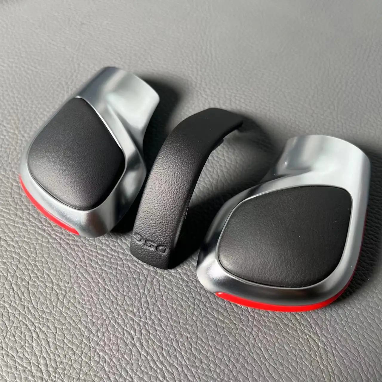 

Ручка переключения передач DSG, хромированная кожаная синяя и красная боковая крышка для VW Golf 6 7 R GTI Passat B7 B8 CC R20 Jetta MK6 GLI