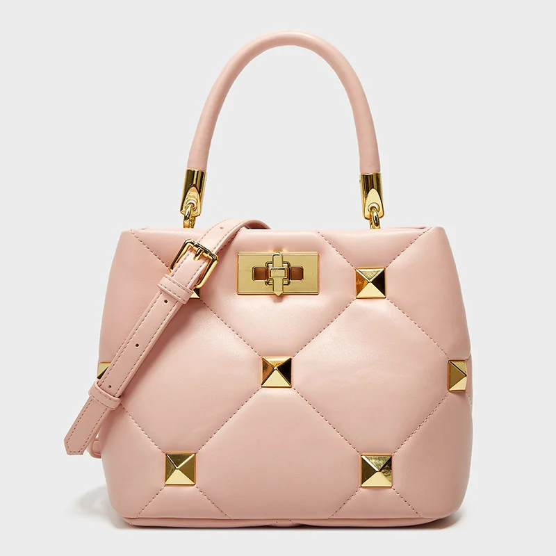 

luxury designer purses and handbags for women famous brand rivet Messenger shoulder bags Bucket top handle bags Women's tote bag