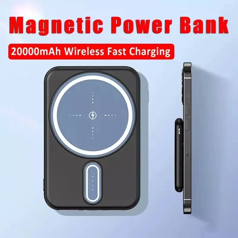 

Mini 20000mAh Power Bank For Magsafe Portable Charger Wireless Fast Charging External Battery for iPhone 12 13 pro max