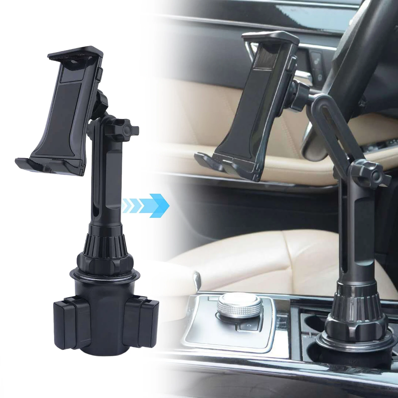 

Car Phone Holder 360 Rotate Phone Holder Stand Fastened In Car Cup Holder Stable Easy Install Phone Stand Car Accessories