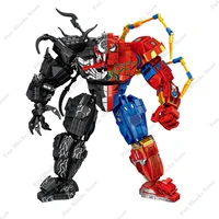 superheroes marvel avengers movie spiderman venom god of the symbiotes figures carnage bricks building blocks toys for kids gift