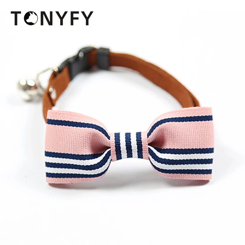 

Adjustable Pets Striped Pattern Dog Bow Ties Bell Cute Puppy Small Dogs Cats Colorful Ties for Dog Collar Pet Grooming Supplies