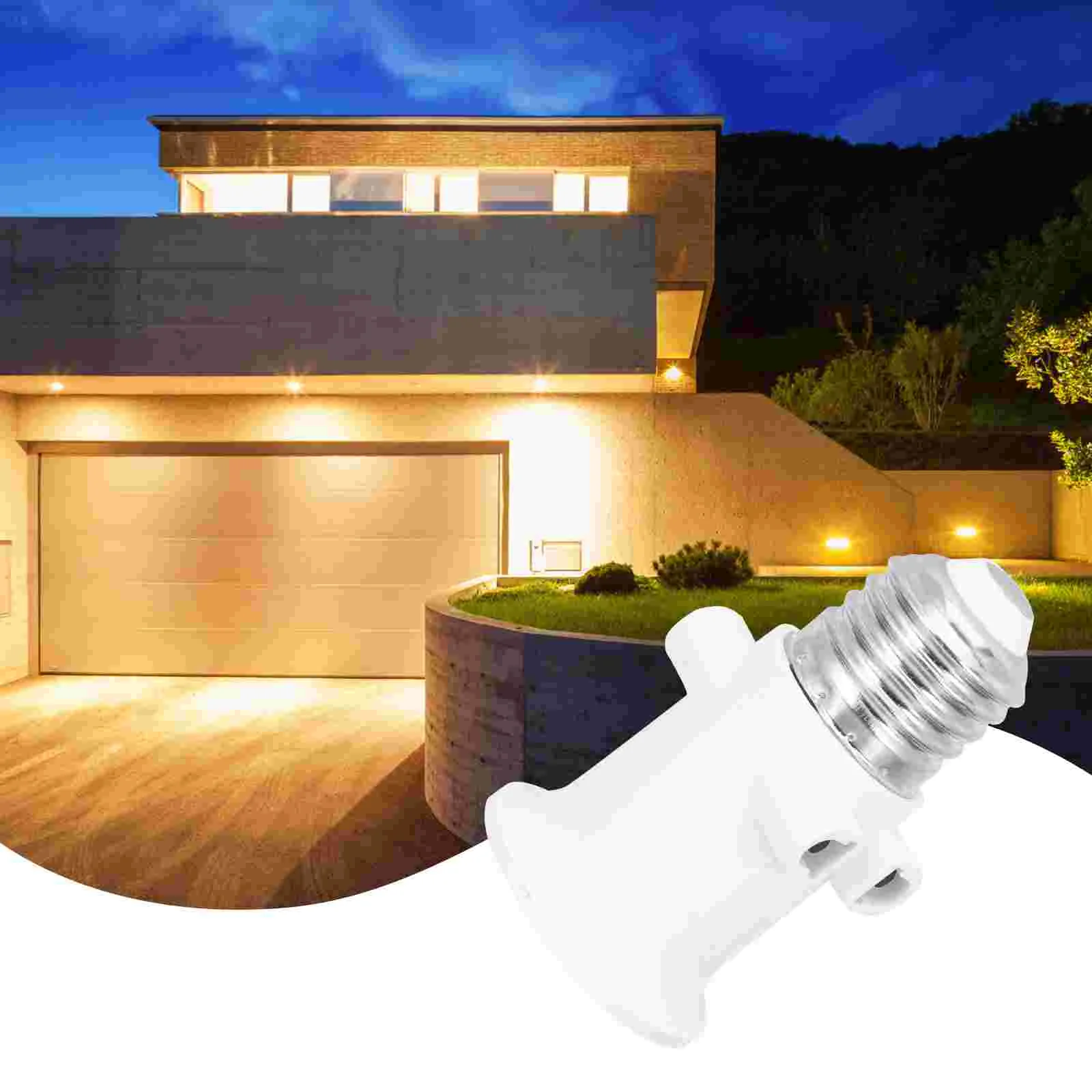 

2pcs Light Socket To Plug Adapter Replacement Portable Bulb Socket To Outlet Splitter Light Bulb Socket