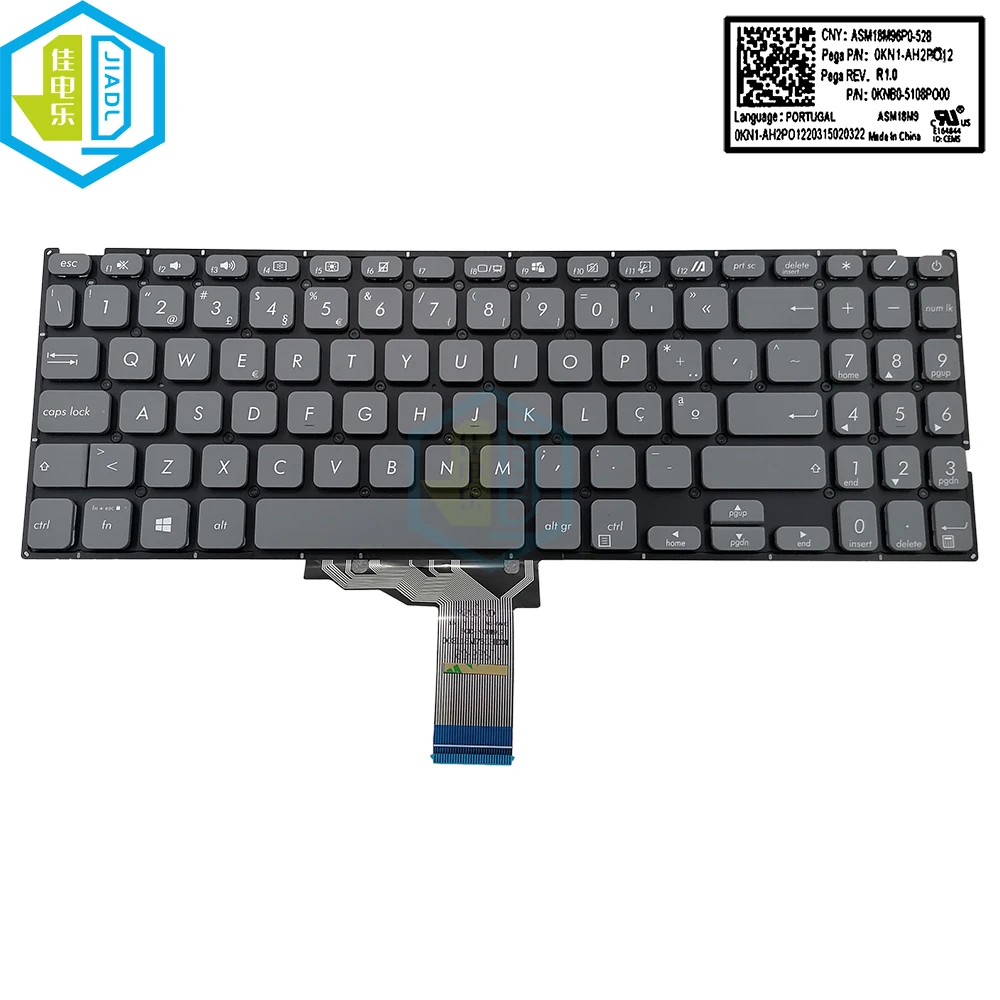 Фото Испанская португальская клавиатура с подсветкой для ASUS X509 X515 M509 Vivobook D509 X509FJ X509FL X509UB X515EA-AP X515UA X515FA №5