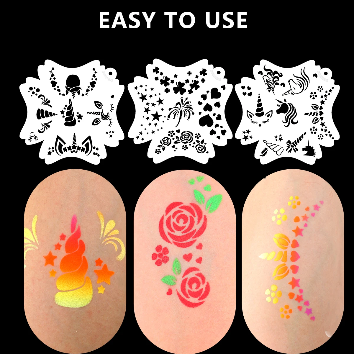 Многоразовые трафареты Bowitzki для рисования лица искусство тела временные