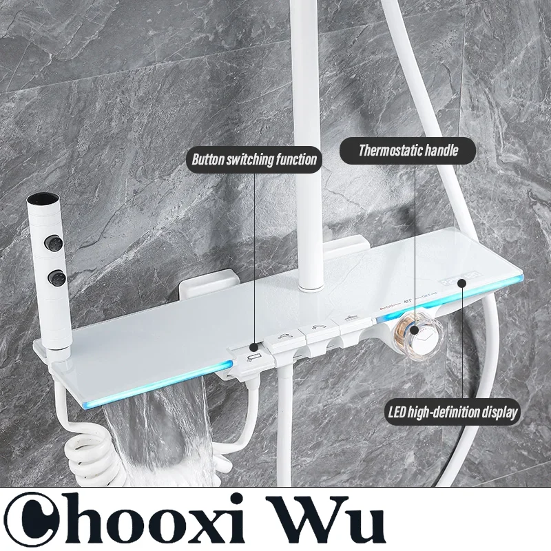 Насадка для душа CHOO XIWU с постоянной температурой кнопкой цифровой дисплей